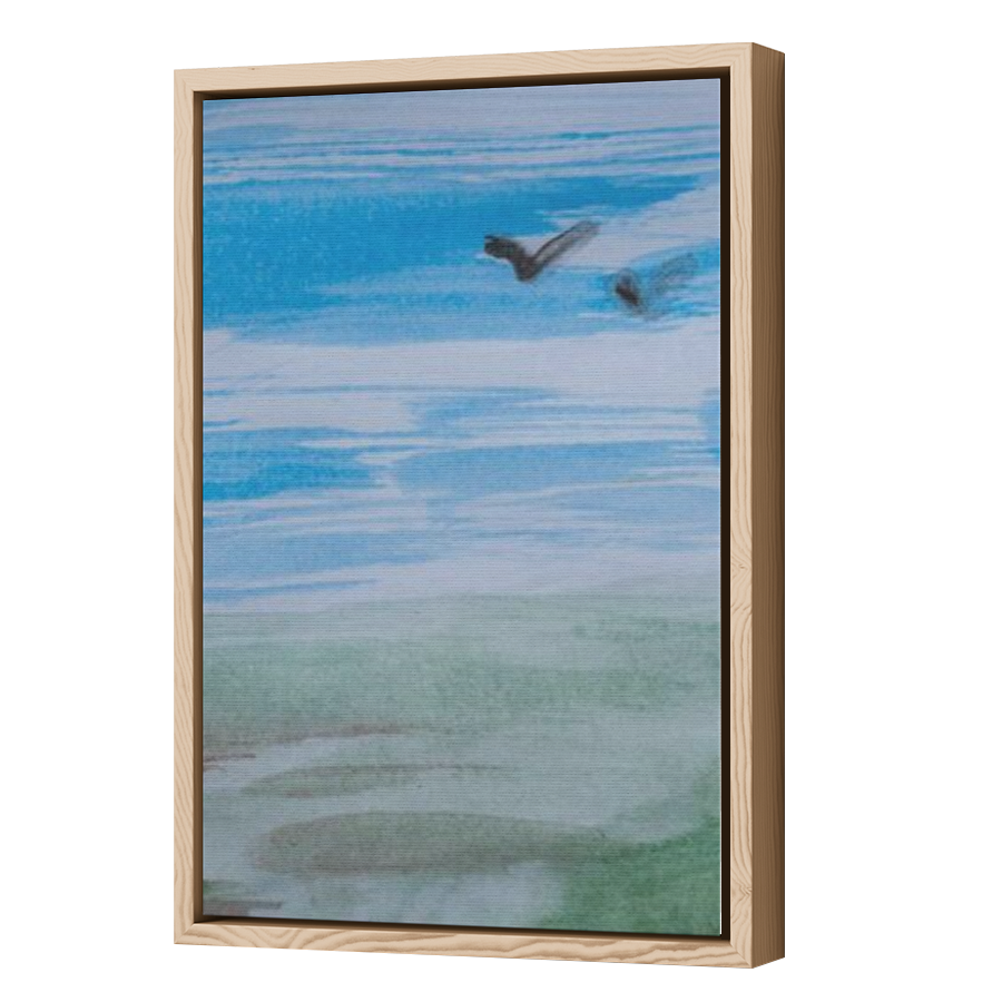 Thumbnail for Canvas - Wood Grain Floating Frame