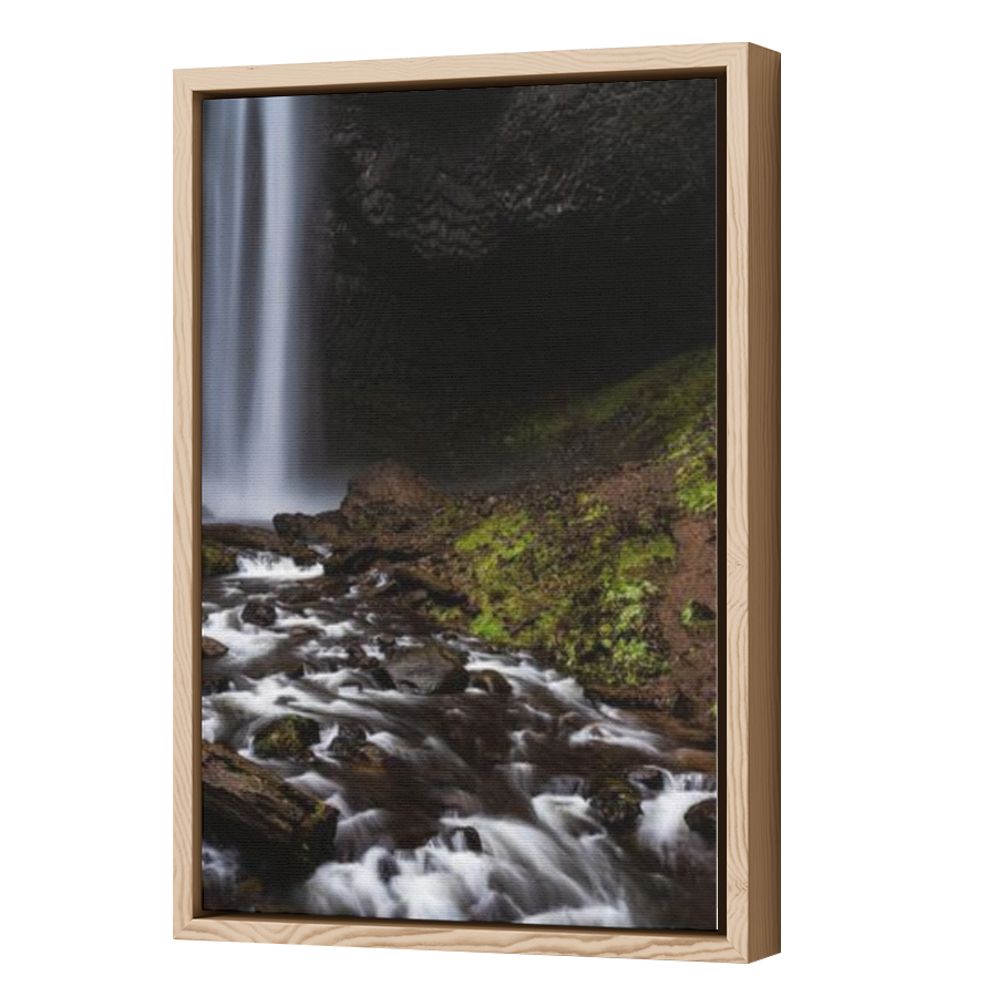 Thumbnail for Canvas - Wood Grain Floating Frame