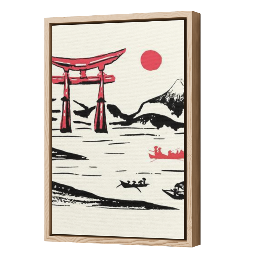 Thumbnail for Canvas - Wood Grain Floating Frame