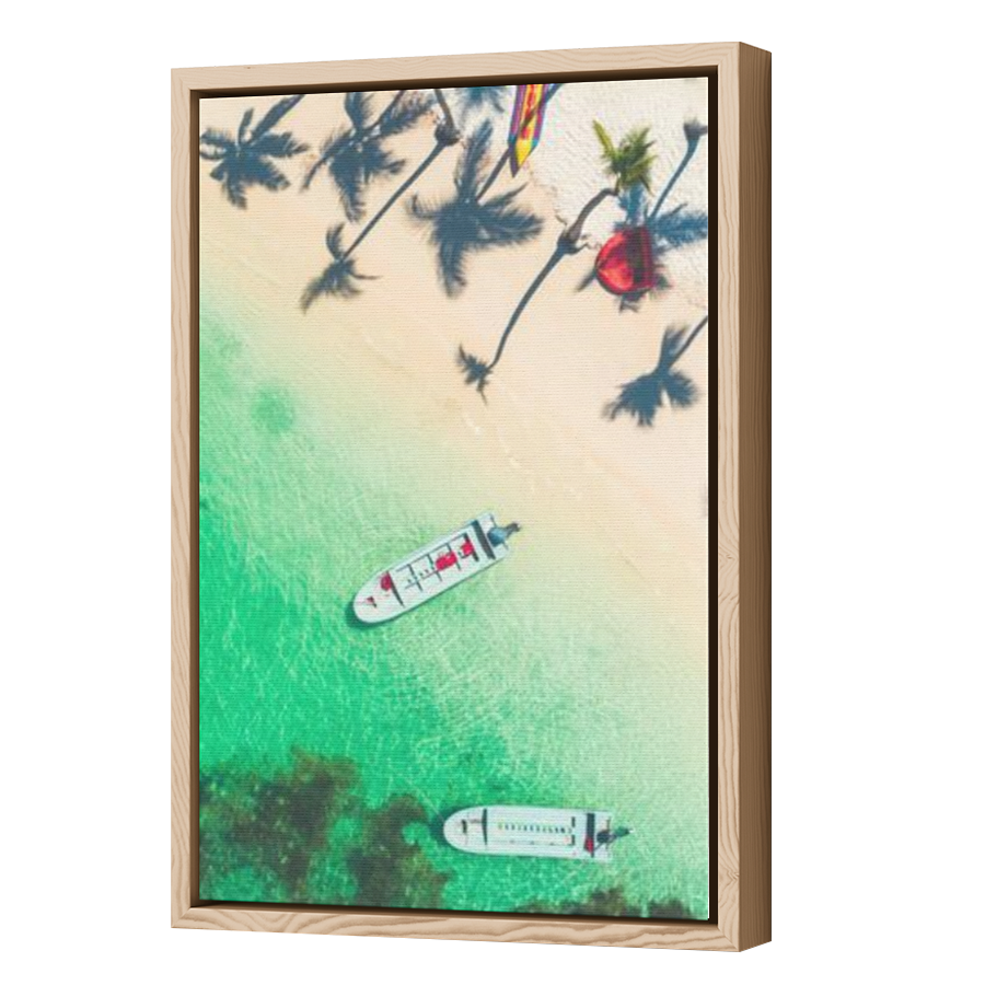 Thumbnail for Canvas - Wood Grain Floating Frame