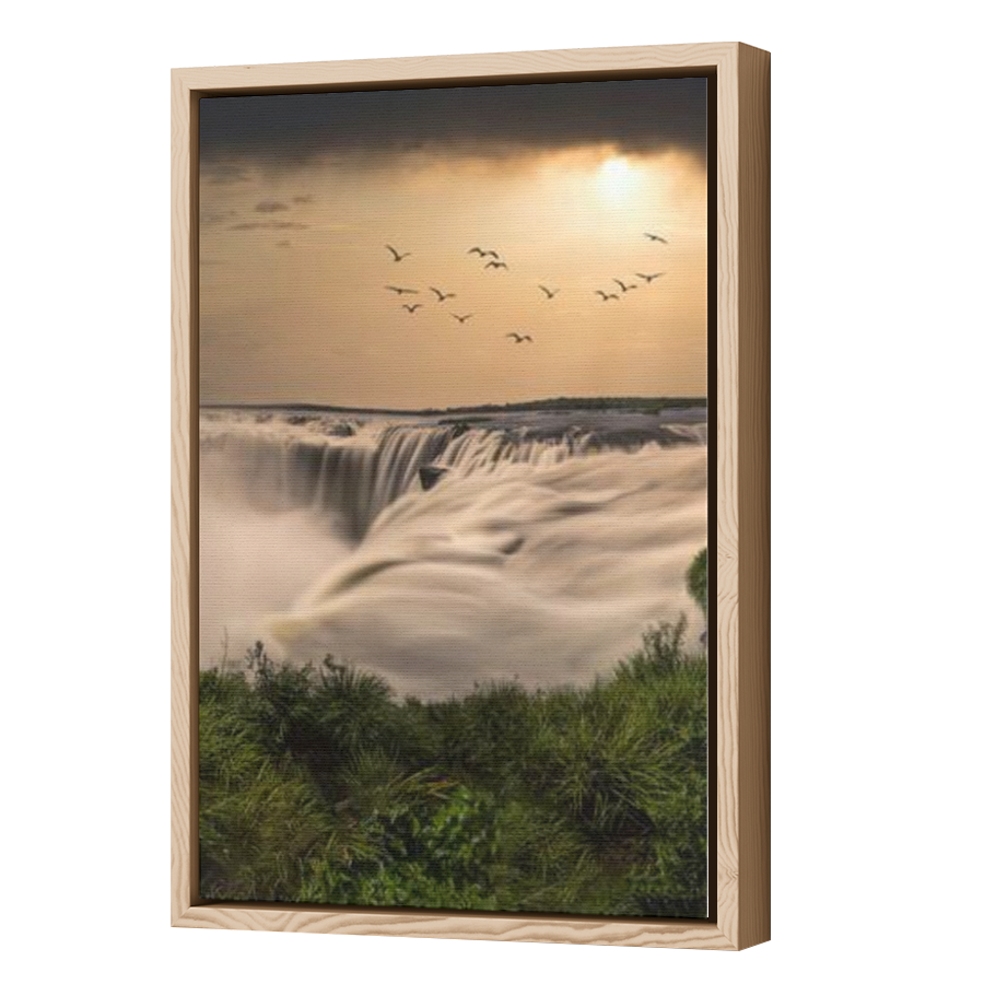 Thumbnail for Canvas - Wood Grain Floating Frame