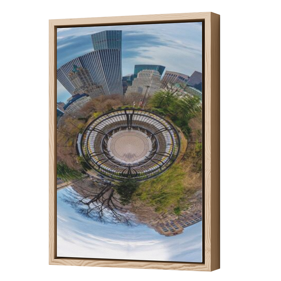 Thumbnail for Canvas - Wood Grain Floating Frame