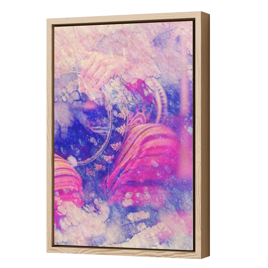 Thumbnail for Canvas - Wood Grain Floating Frame