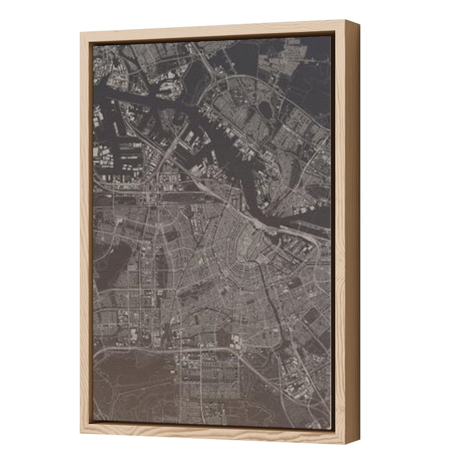 Thumbnail for Canvas - Wood Grain Floating Frame