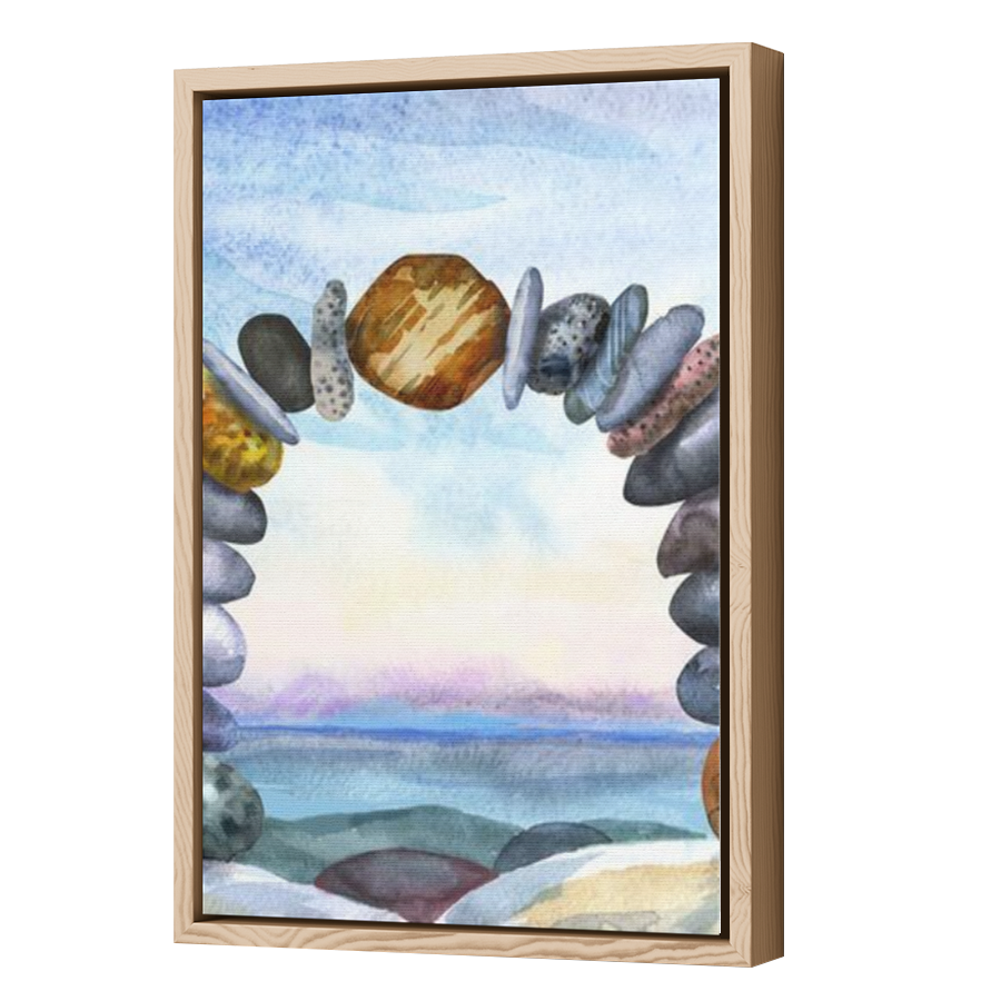 Thumbnail for Canvas - Wood Grain Floating Frame