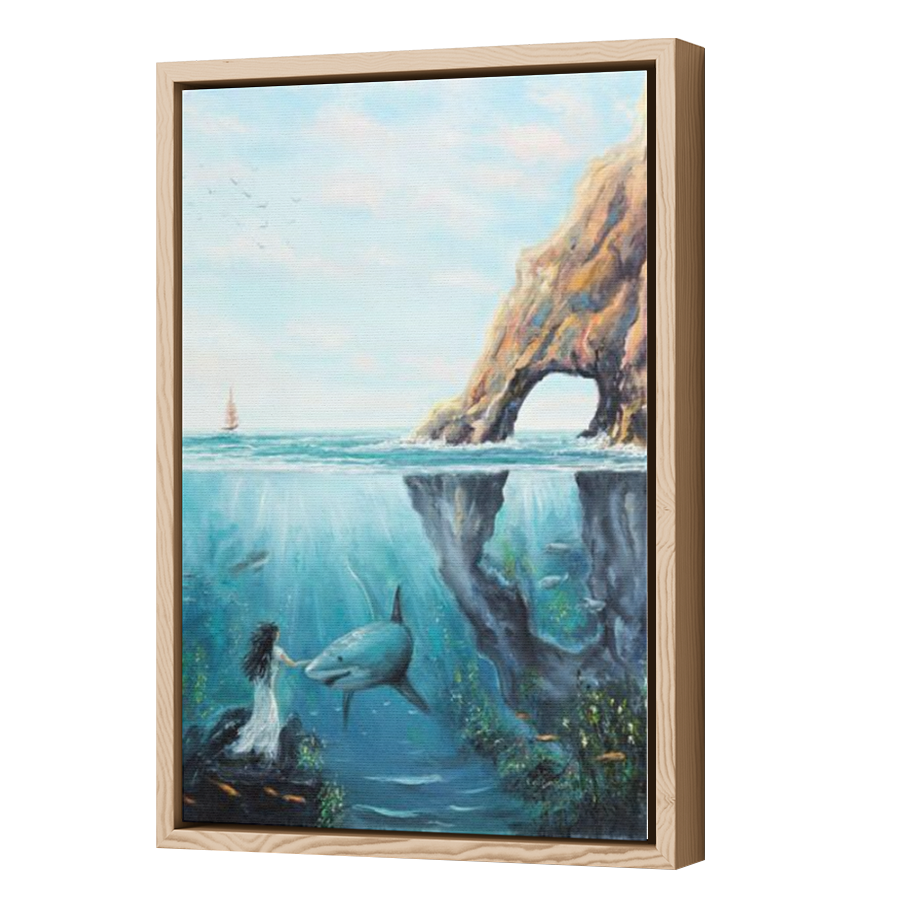 Thumbnail for Canvas - Wood Grain Floating Frame