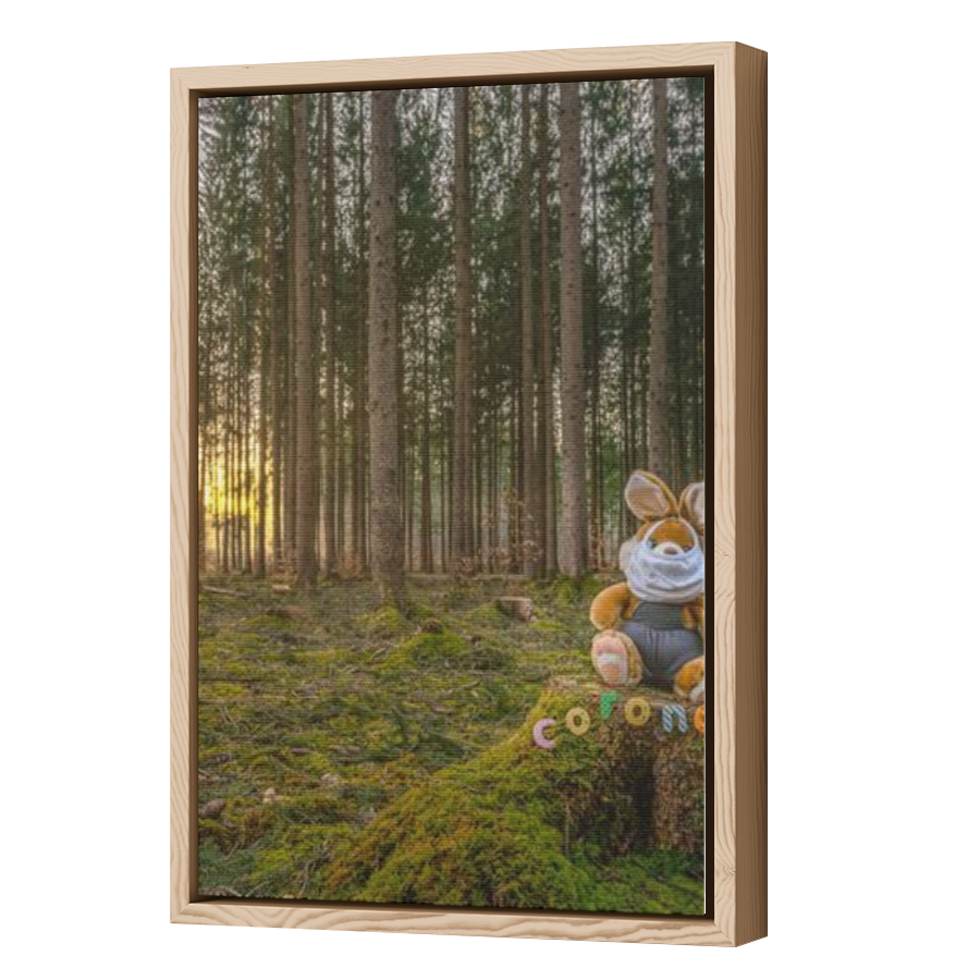 Thumbnail for Canvas - Wood Grain Floating Frame