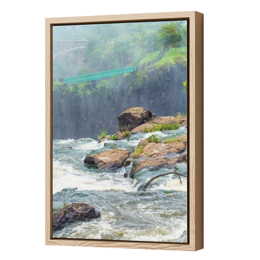 Thumbnail for Canvas - Wood Grain Floating Frame