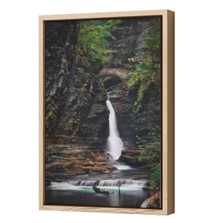 Thumbnail for Canvas - Wood Grain Floating Frame