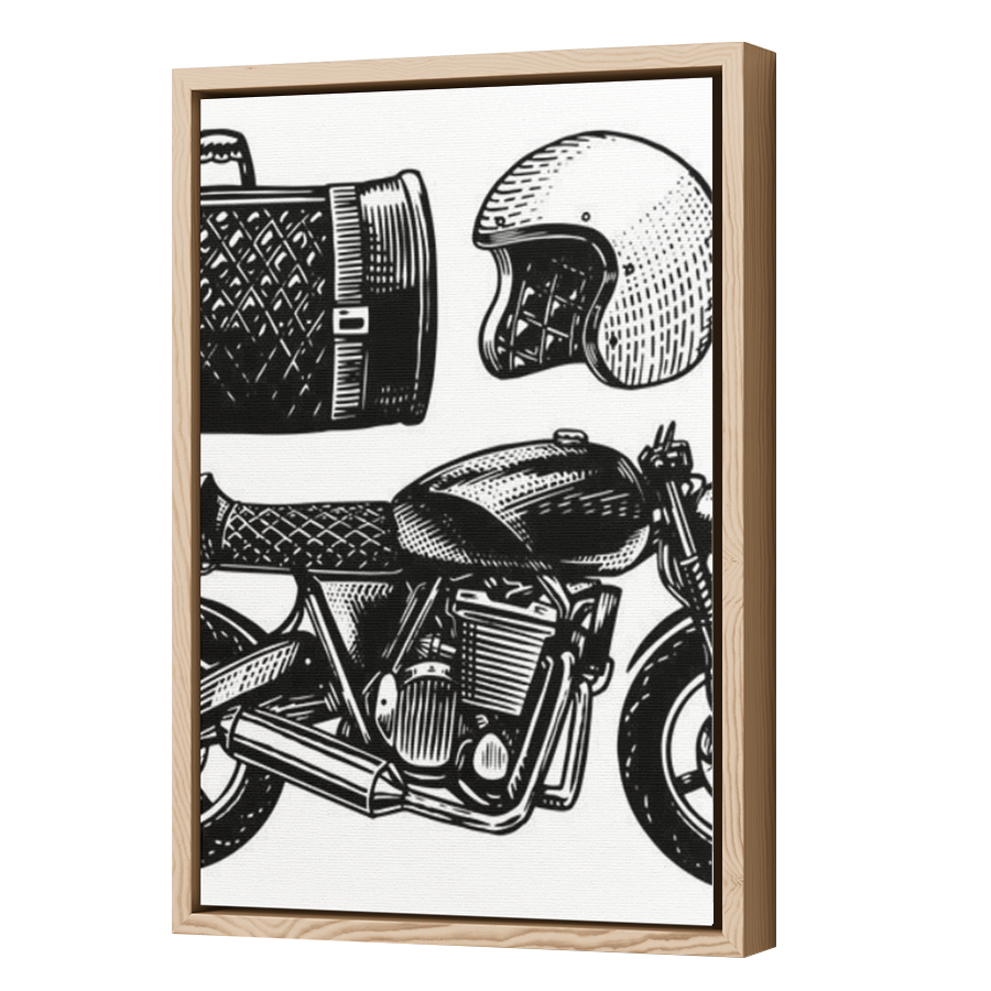 Thumbnail for Canvas - Wood Grain Floating Frame
