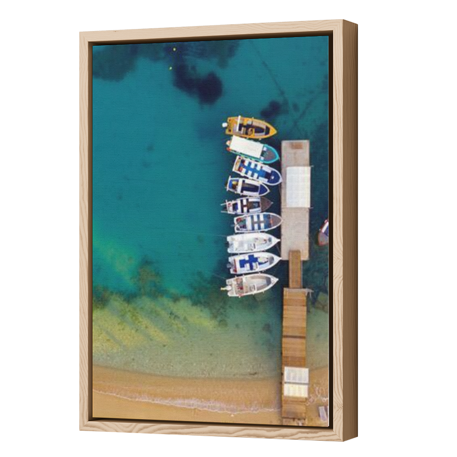 Thumbnail for Canvas - Wood Grain Floating Frame