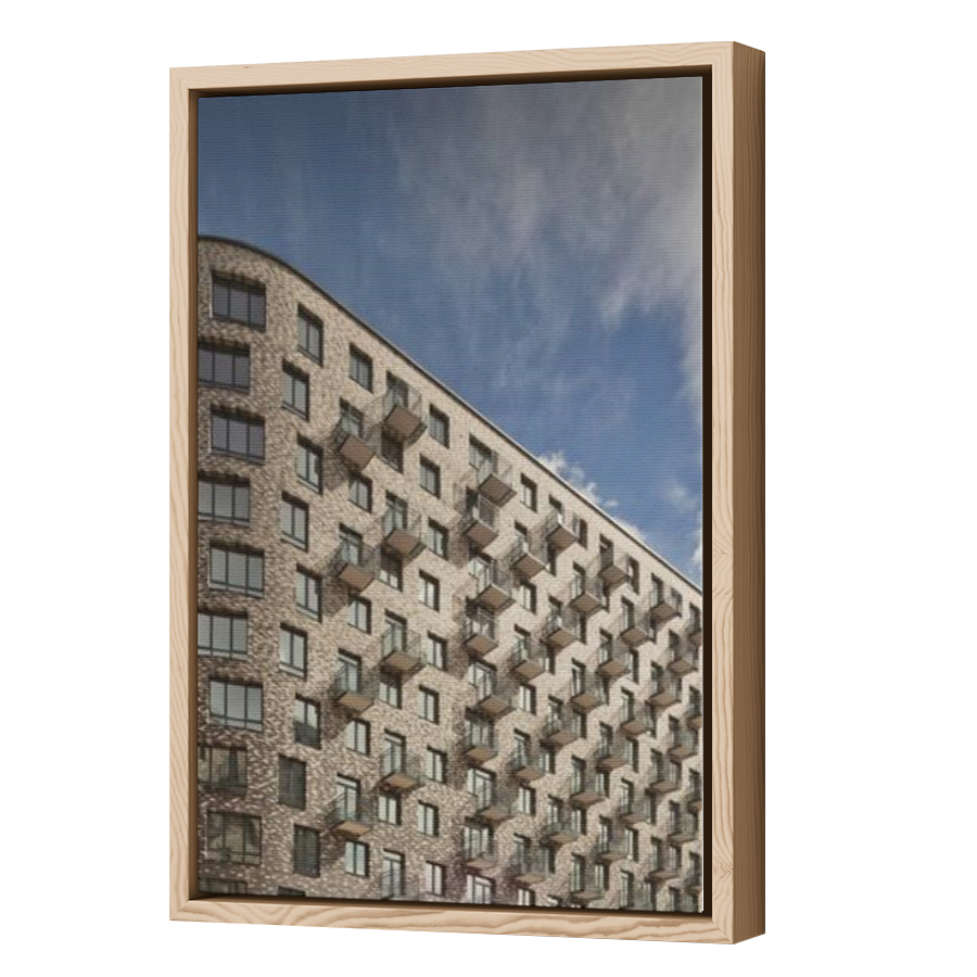 Thumbnail for Canvas - Wood Grain Floating Frame