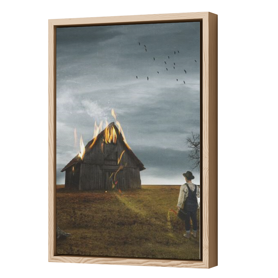 Thumbnail for Canvas - Wood Grain Floating Frame