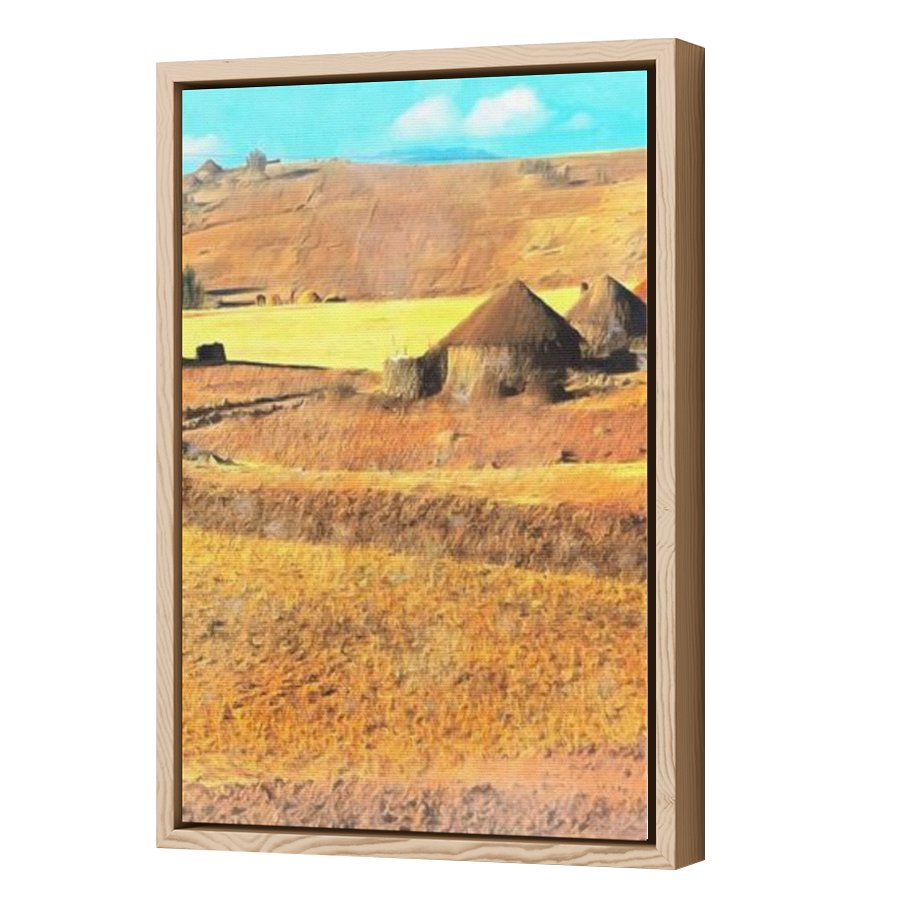 Thumbnail for Canvas - Wood Grain Floating Frame