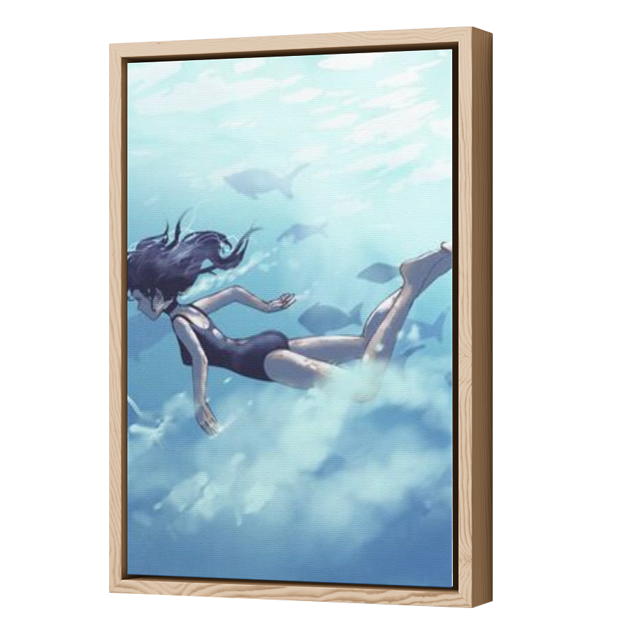 Thumbnail for Canvas - Wood Grain Floating Frame