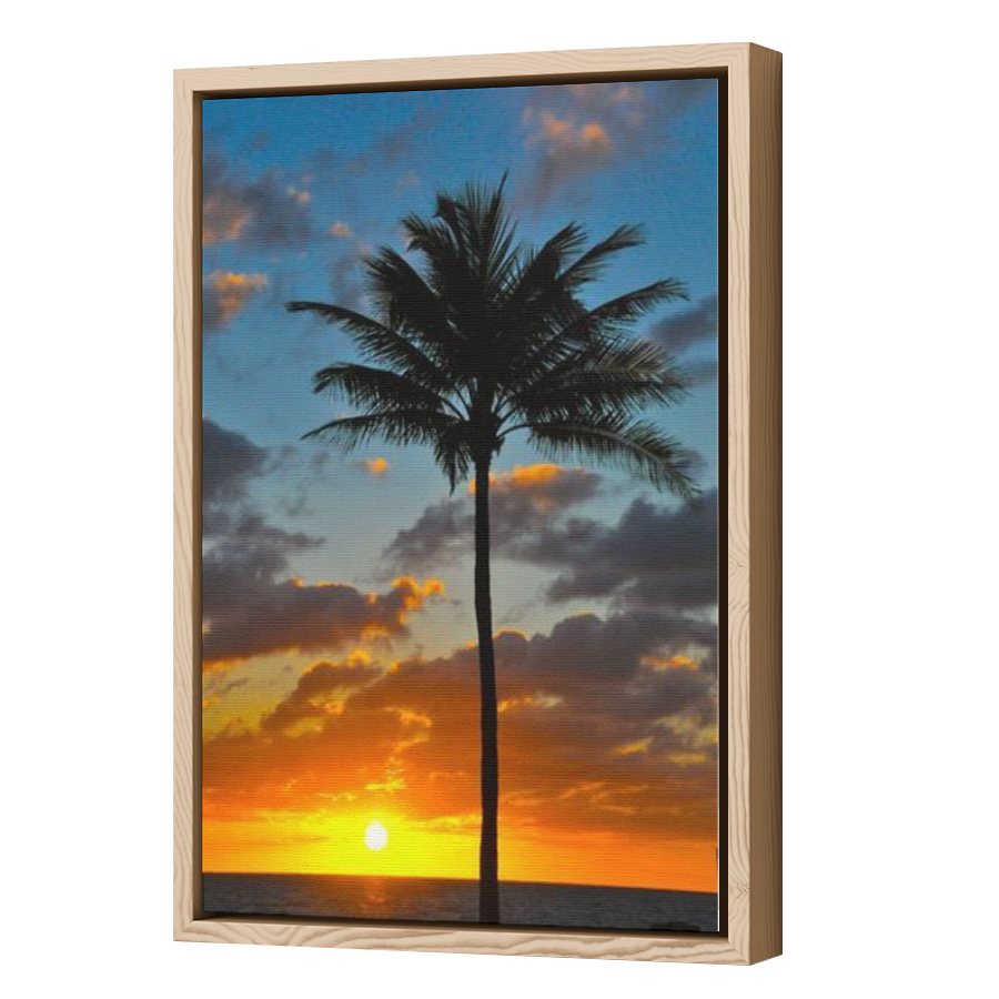 Thumbnail for Canvas - Wood Grain Floating Frame