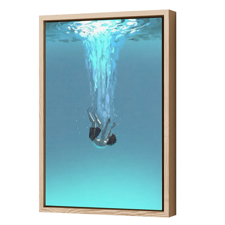 Thumbnail for Canvas - Wood Grain Floating Frame