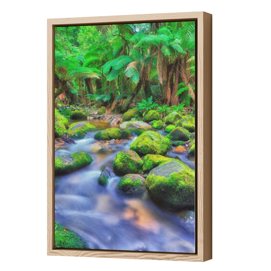 Thumbnail for Canvas - Wood Grain Floating Frame