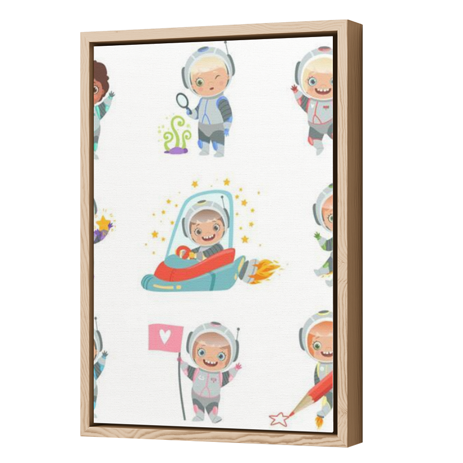 Thumbnail for Canvas - Wood Grain Floating Frame