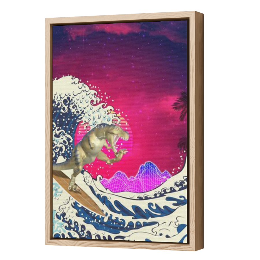 Thumbnail for Canvas - Wood Grain Floating Frame