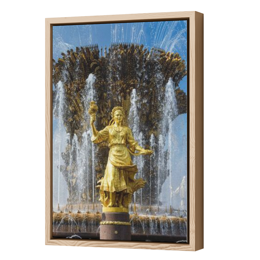 Thumbnail for Canvas - Wood Grain Floating Frame