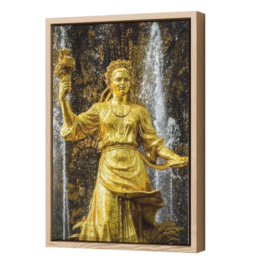 Thumbnail for Canvas - Wood Grain Floating Frame