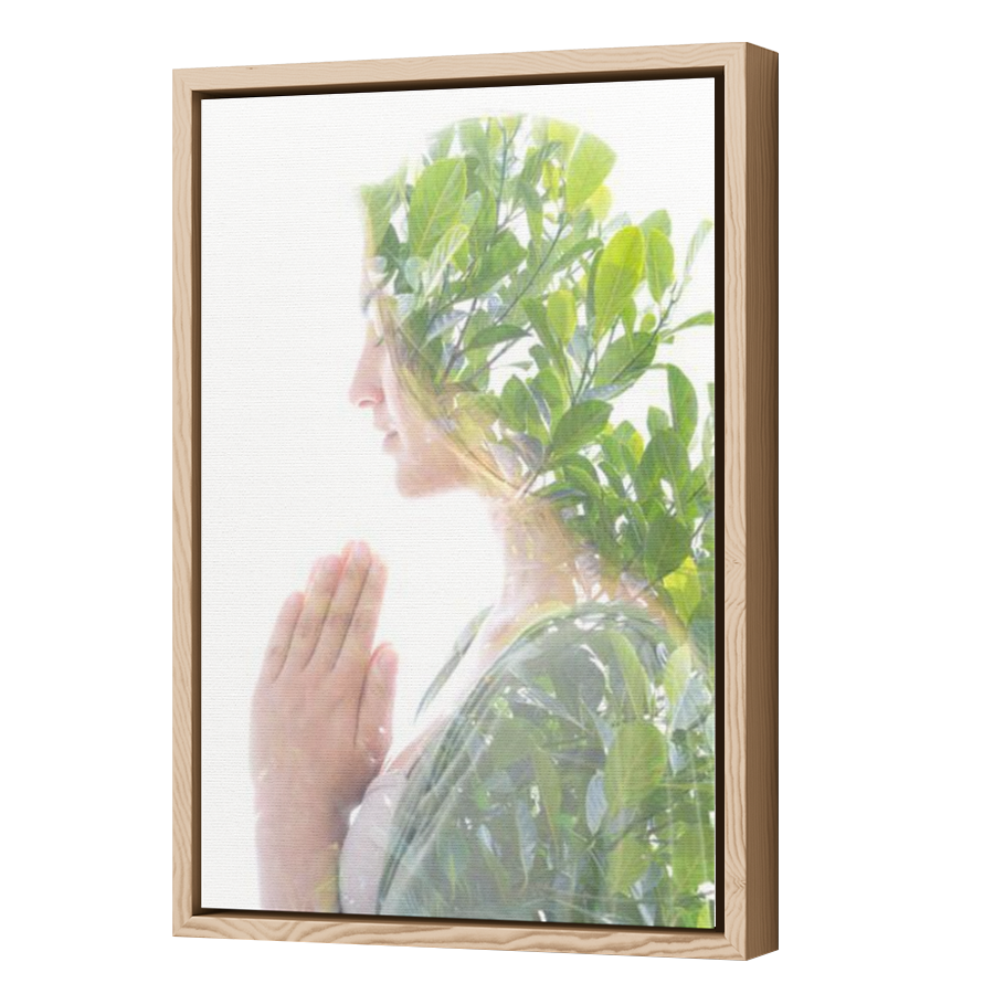 Thumbnail for Canvas - Wood Grain Floating Frame