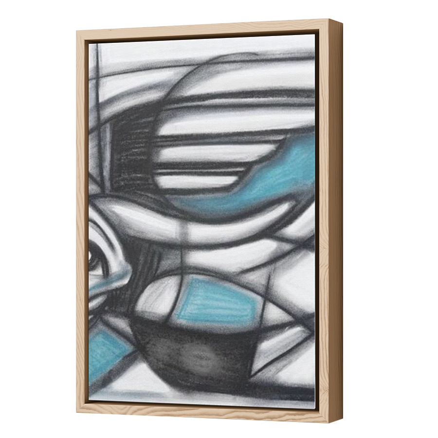 Thumbnail for Canvas - Wood Grain Floating Frame