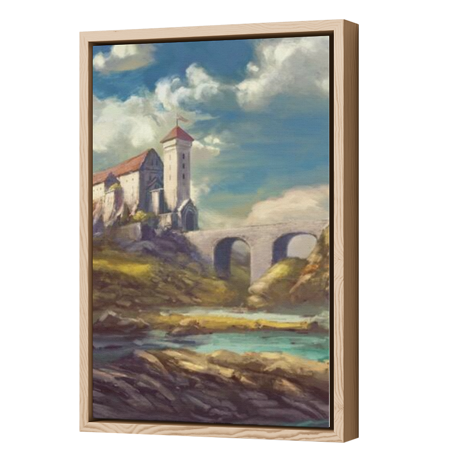Thumbnail for Canvas - Wood Grain Floating Frame