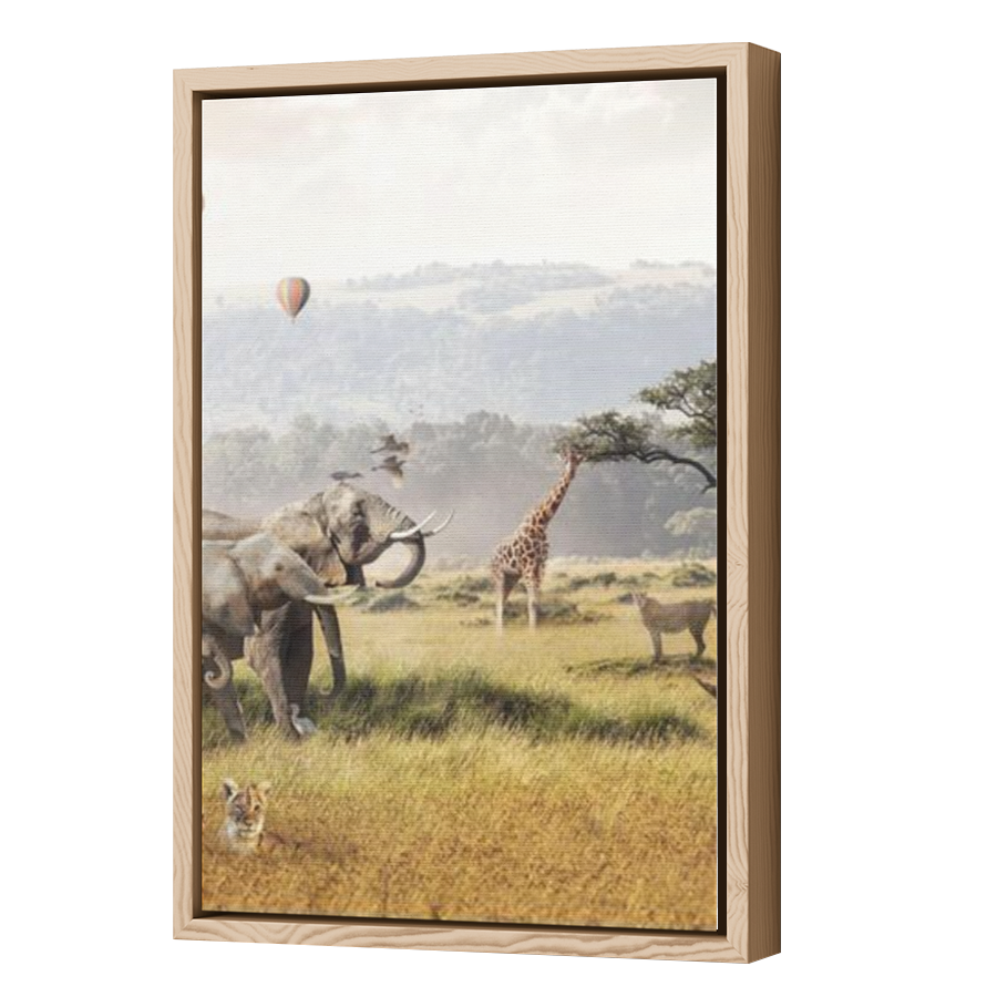 Thumbnail for Canvas - Wood Grain Floating Frame
