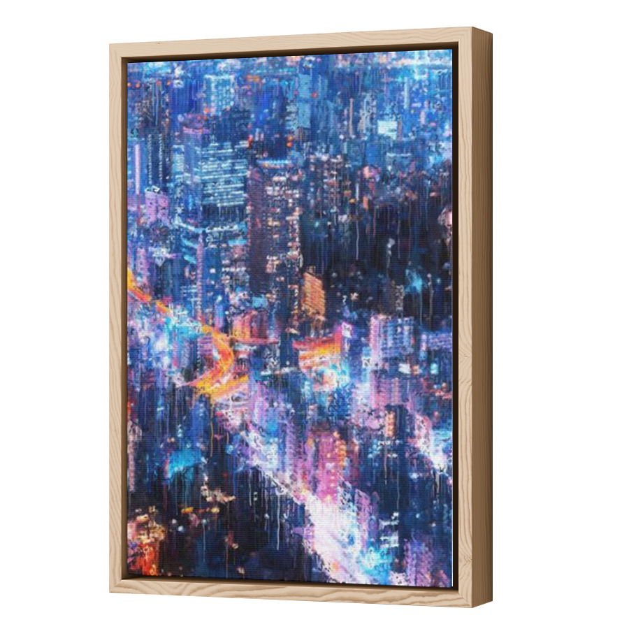 Thumbnail for Canvas - Wood Grain Floating Frame