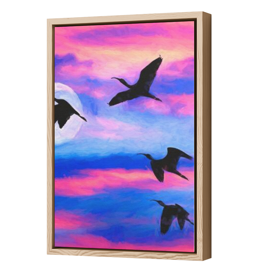 Thumbnail for Canvas - Wood Grain Floating Frame