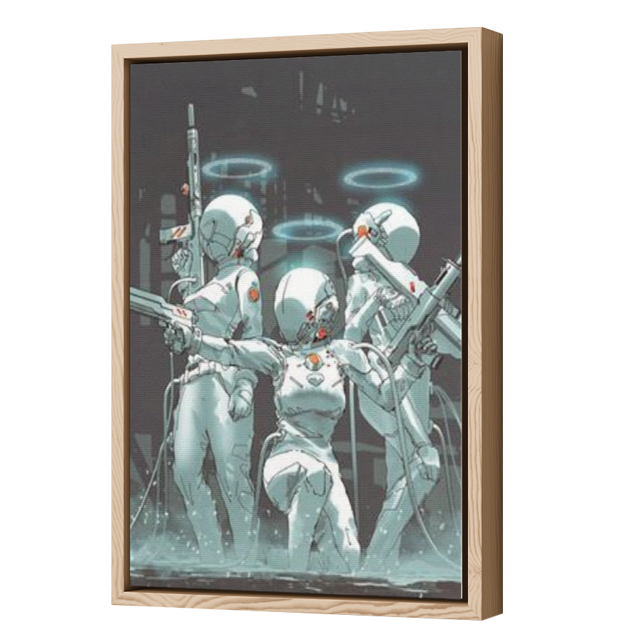 Thumbnail for Canvas - Wood Grain Floating Frame