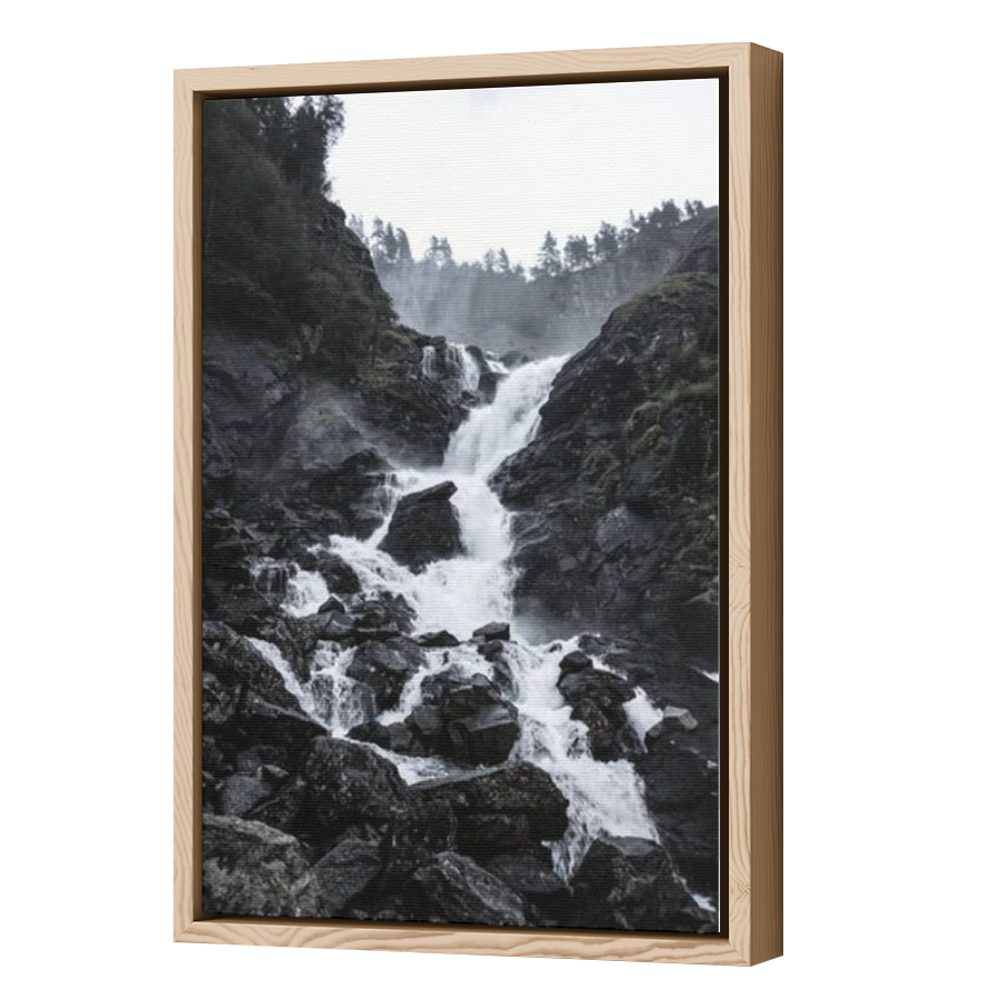 Thumbnail for Canvas - Wood Grain Floating Frame