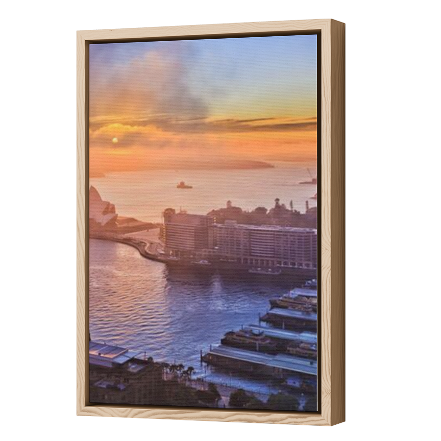 Thumbnail for Canvas - Wood Grain Floating Frame