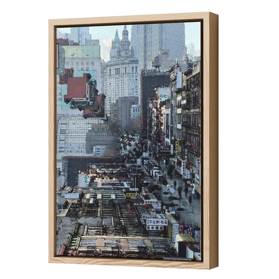 Thumbnail for Canvas - Wood Grain Floating Frame