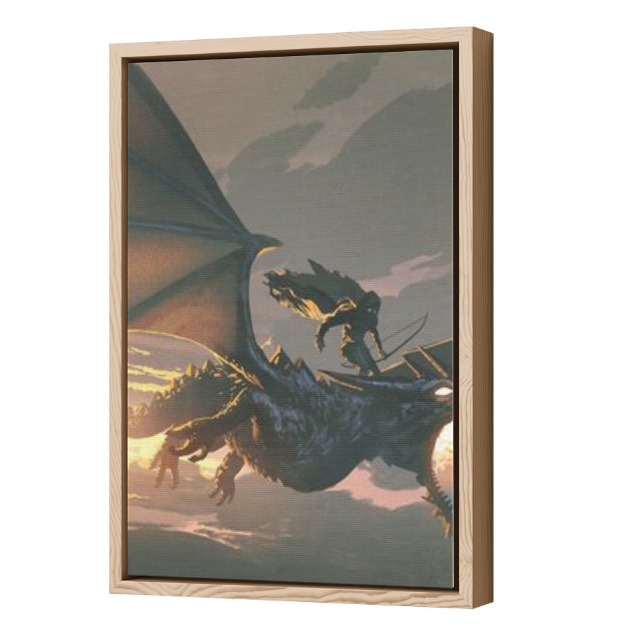 Thumbnail for Canvas - Wood Grain Floating Frame