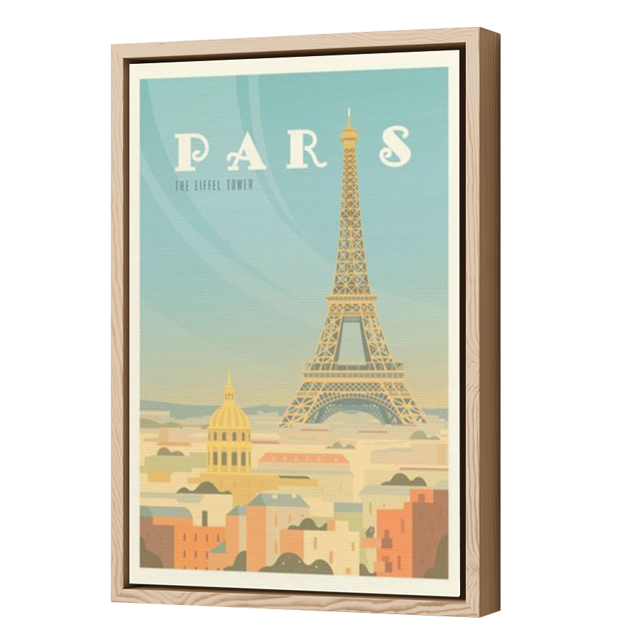 Thumbnail for Canvas - Wood Grain Floating Frame