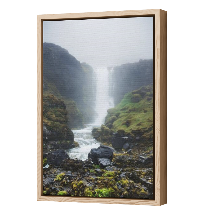 Thumbnail for Canvas - Wood Grain Floating Frame