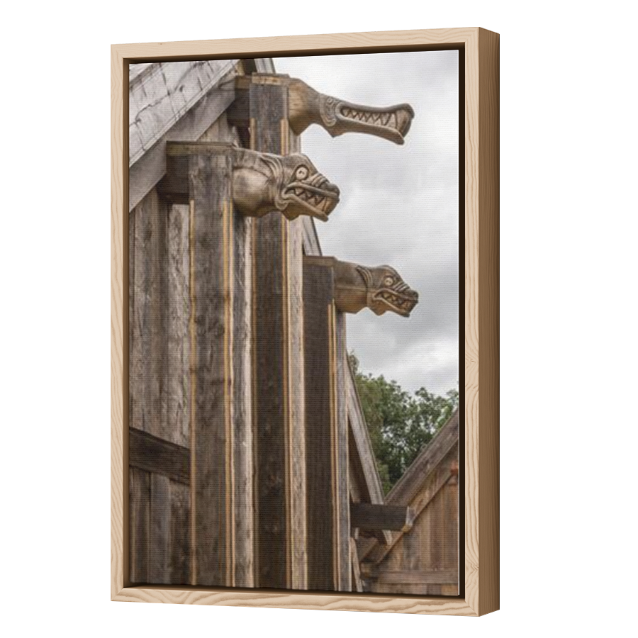 Thumbnail for Canvas - Wood Grain Floating Frame