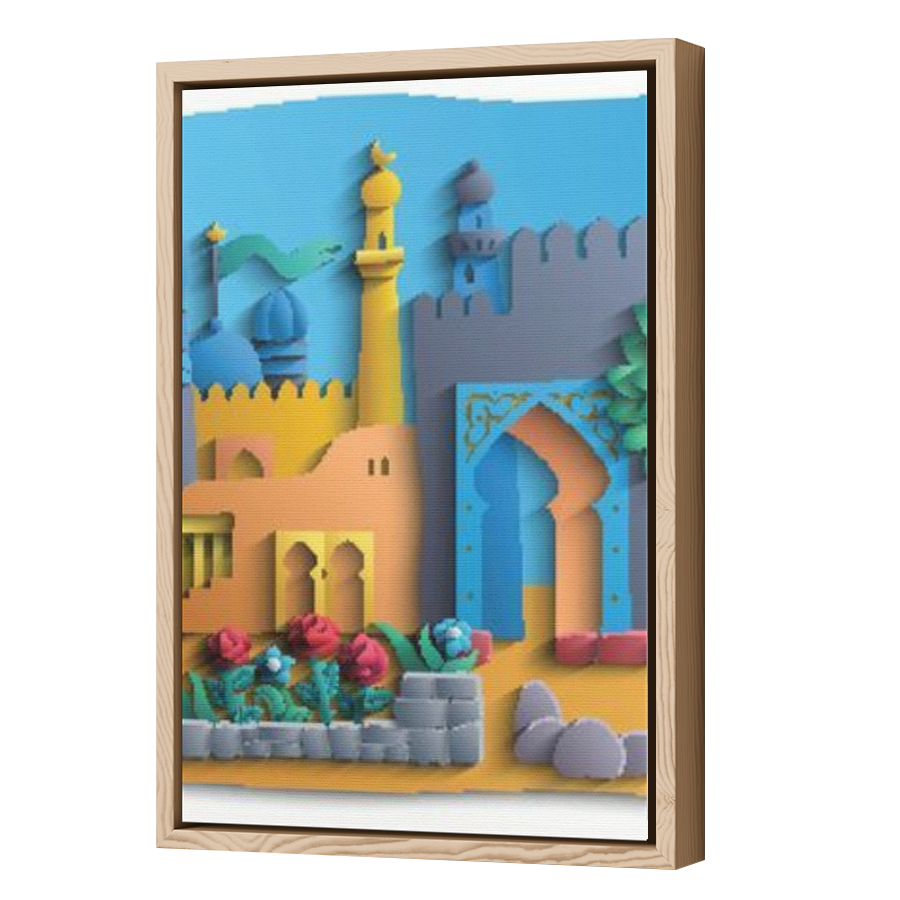 Thumbnail for Canvas - Wood Grain Floating Frame