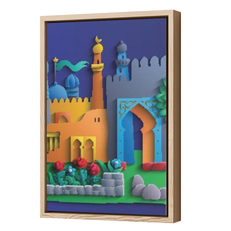 Thumbnail for Canvas - Wood Grain Floating Frame