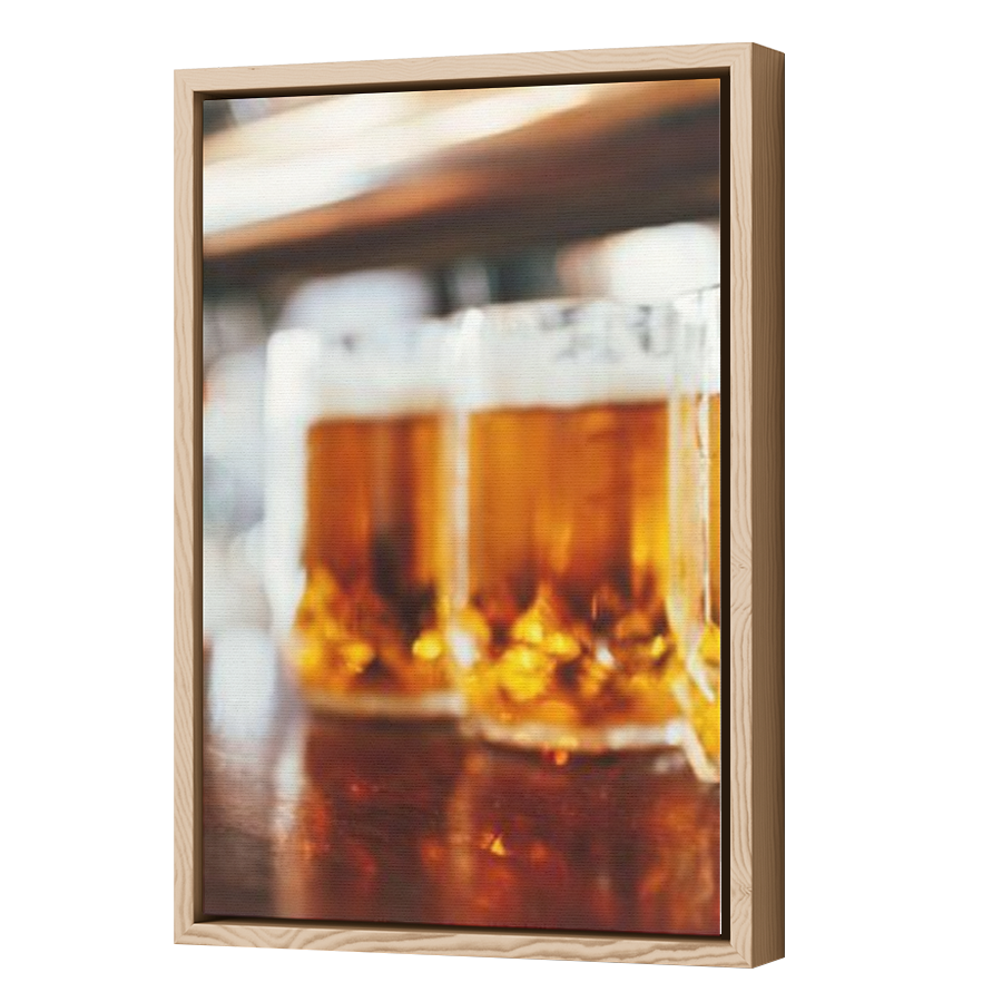 Thumbnail for Canvas - Wood Grain Floating Frame