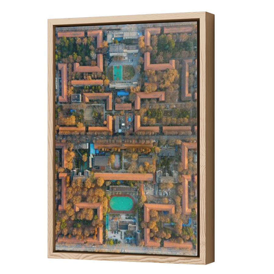 Thumbnail for Canvas - Wood Grain Floating Frame