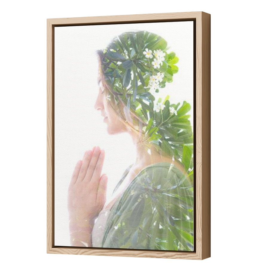 Thumbnail for Canvas - Wood Grain Floating Frame