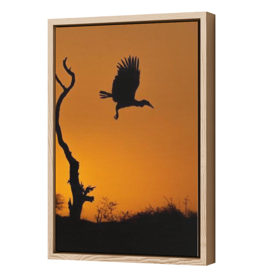 Thumbnail for Canvas - Wood Grain Floating Frame
