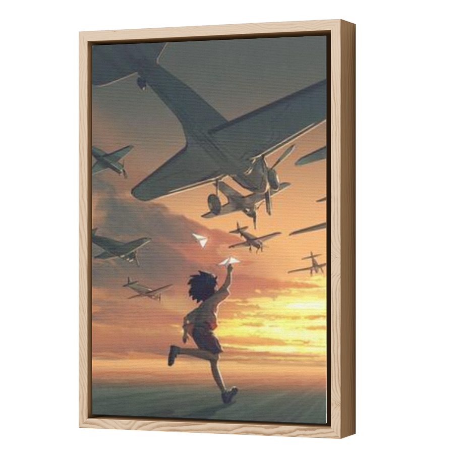 Thumbnail for Canvas - Wood Grain Floating Frame