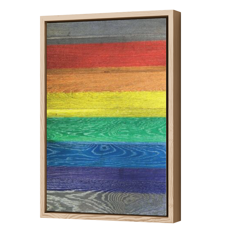 Thumbnail for Canvas - Wood Grain Floating Frame