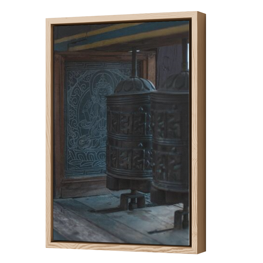Thumbnail for Canvas - Wood Grain Floating Frame
