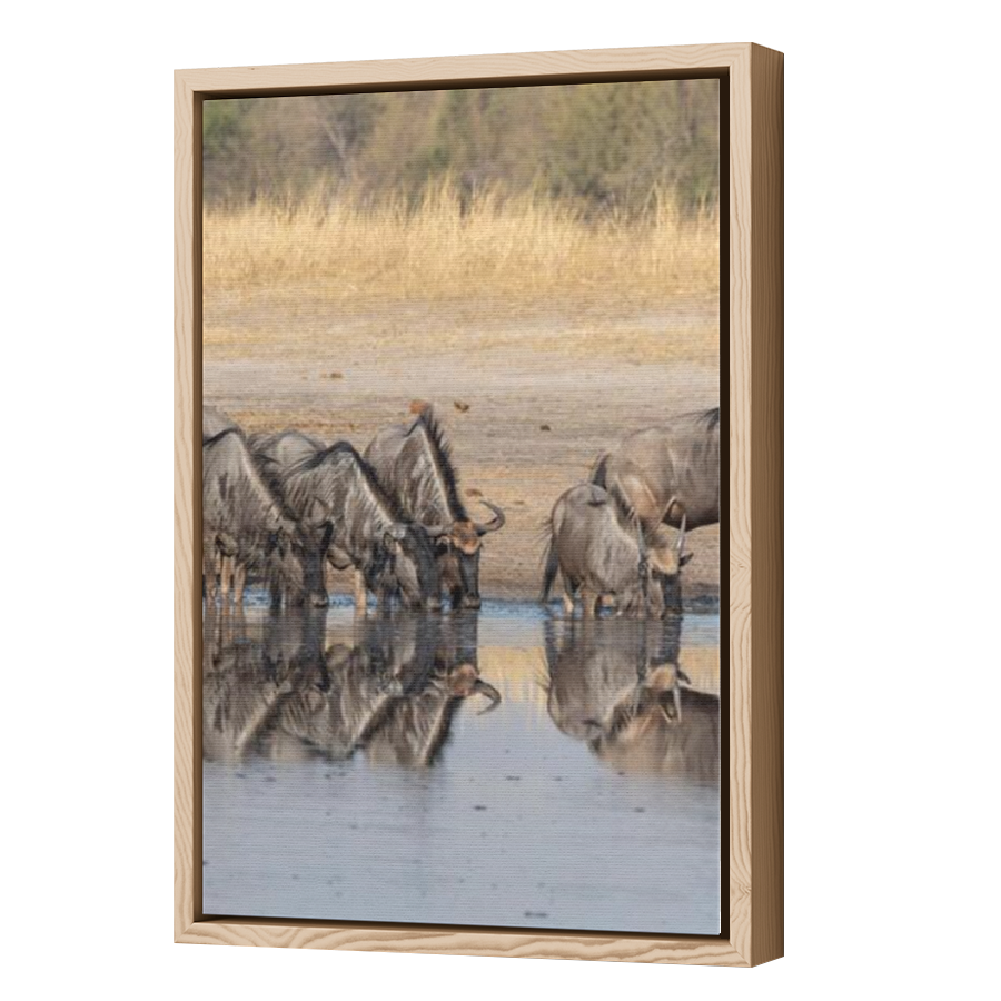 Thumbnail for Canvas - Wood Grain Floating Frame